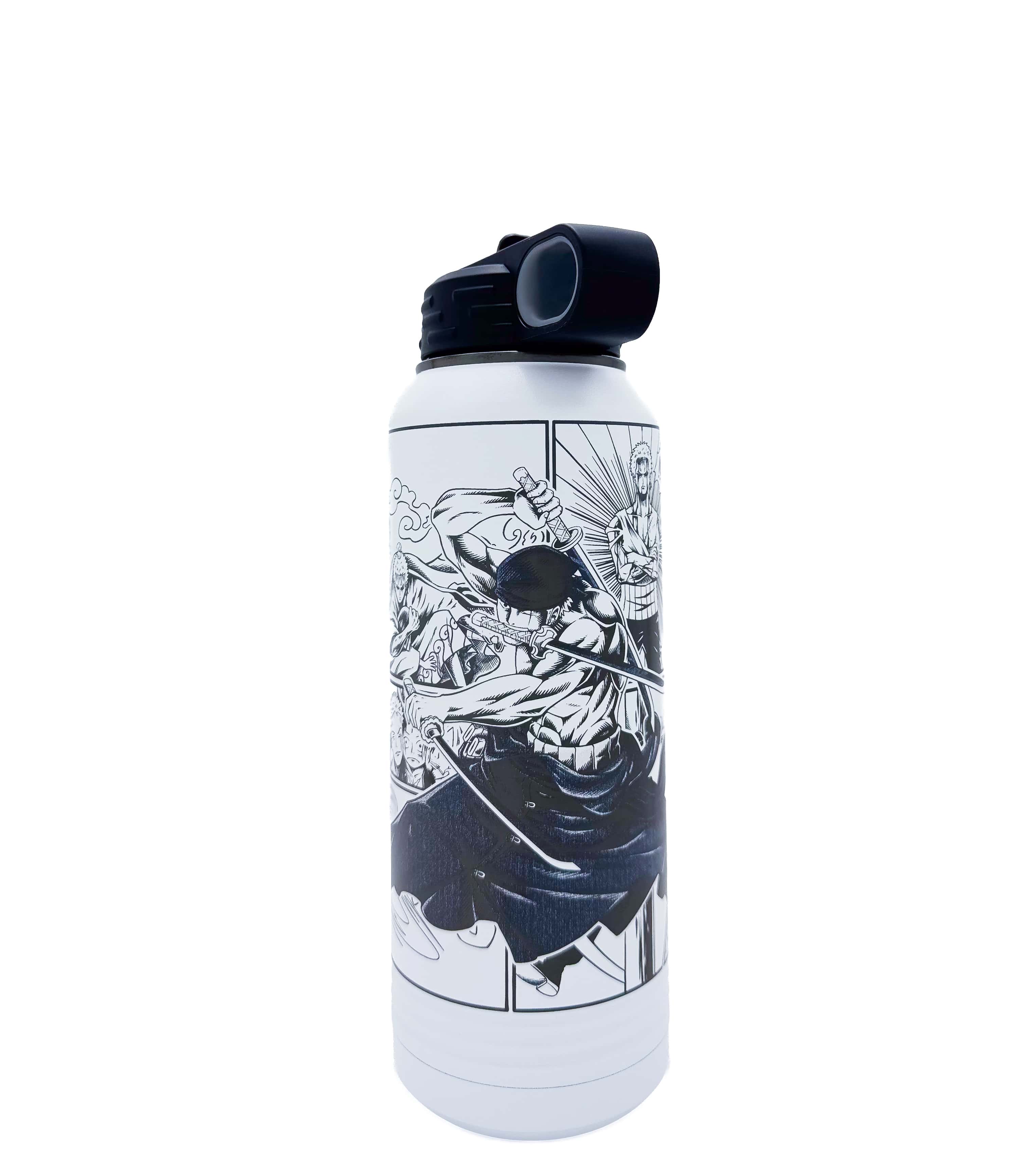 Green Haired Swordsman White / Black Bottle