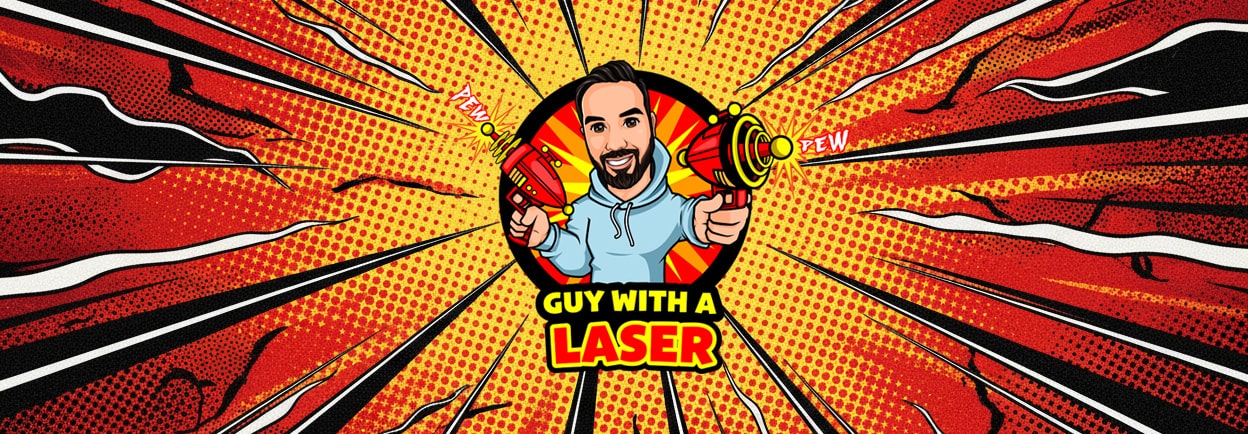 Guy With A Laser homepage banner